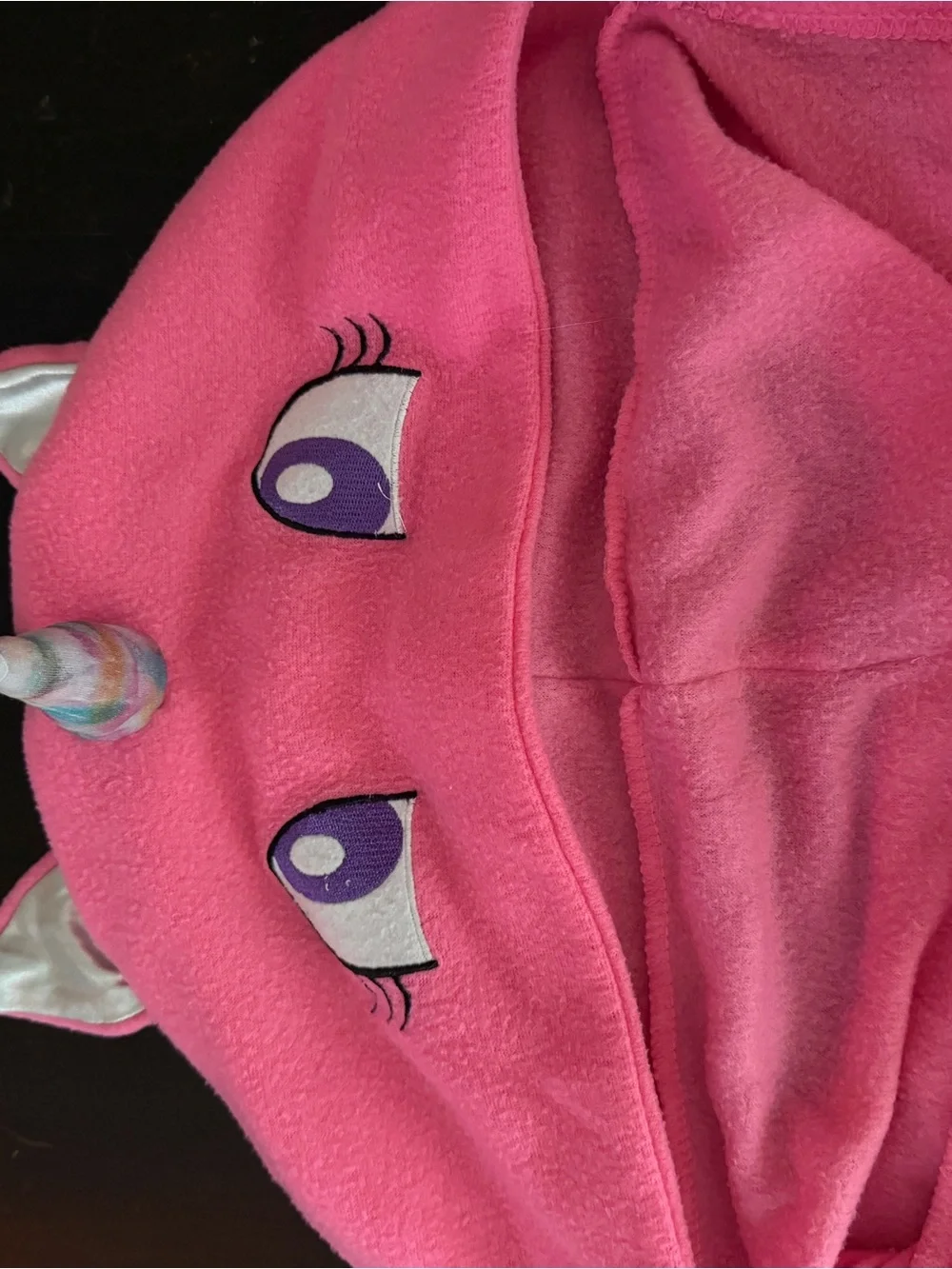 Pink Unicorn Kids One-Piece Hooded Wrap